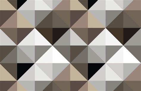 Cool Brown Geometric Pattern Mural, custom made to suit your wall size ...