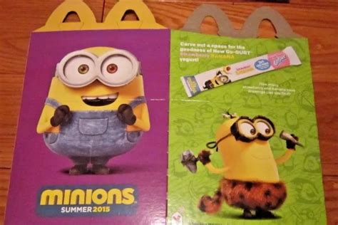 MCDONALD'S '15 DESPICABLE ME MINIONS Happy Meal BOX,Purple & Green ...