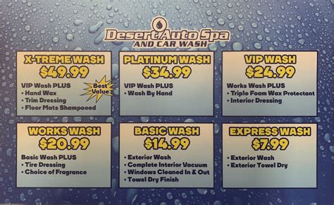 Auto Spa and Car Wash Prices in Scottsdale, Arizona - Desert Auto Spa and Car Wash