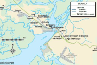 Douala - city map | Country profile | Railway Gazette International