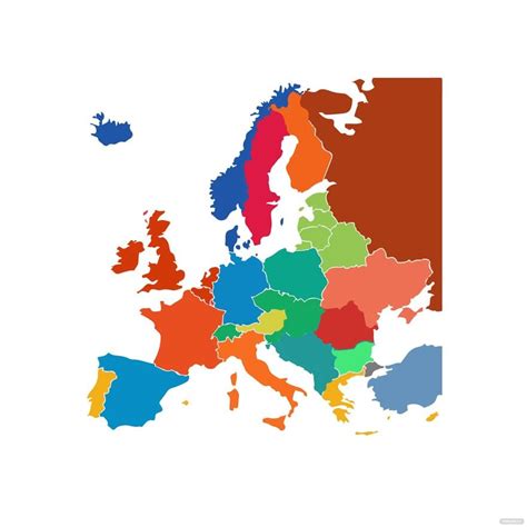 Europe Map Vector Design in Illustrator, SVG, JPG, EPS, PNG - Download | Template.net