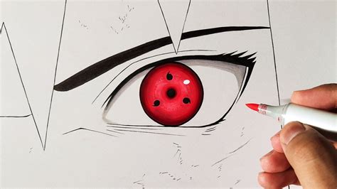 How To Draw Sasuke's Sharingan - Step By Step Tutorial | Naruto - YouTube