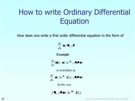 PPT - Numerical Solution of Ordinary Differential Equation PowerPoint Presentation - ID:9440876