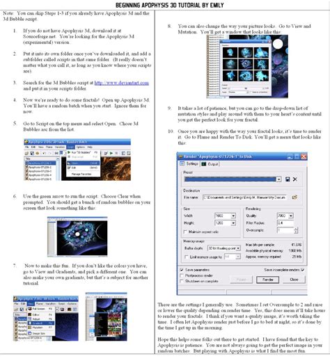 Beginner Apophysis 3d Tutorial by emilymhanson 3d Tutorial, Fractal ...