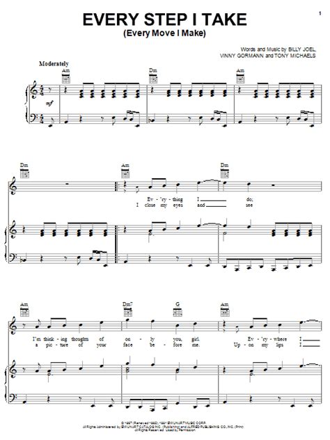 Every Step I Take (Every Move I Make) | Sheet Music Direct