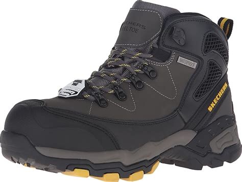 Skechers for Work - Botas de Trabajo para Hombre, Acero Impermeable, Puntera de Trabajo, Gris ...