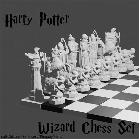 STL file Harry Potter Wizard Chess Set ♟️・3D printer model to download ...