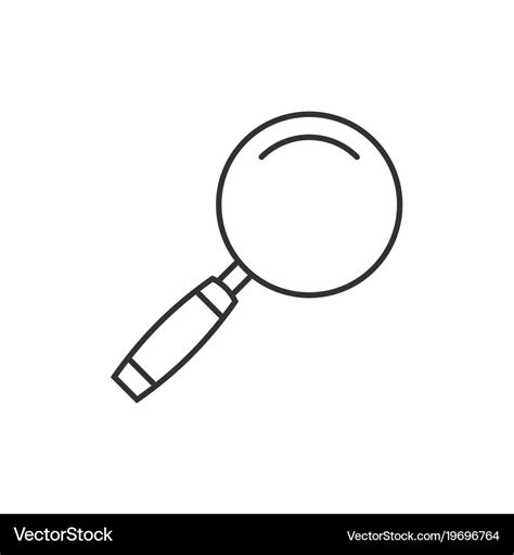 Magnifying glass outline icon Royalty Free Vector Image