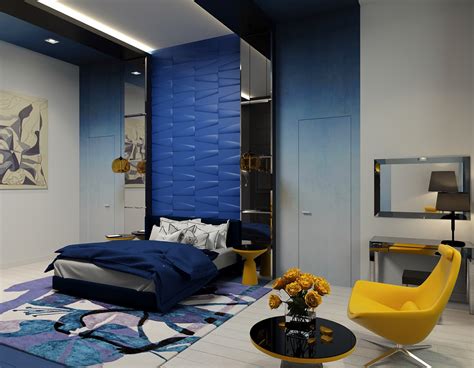 blue-and-yellow-bedroom | Interior Design Ideas