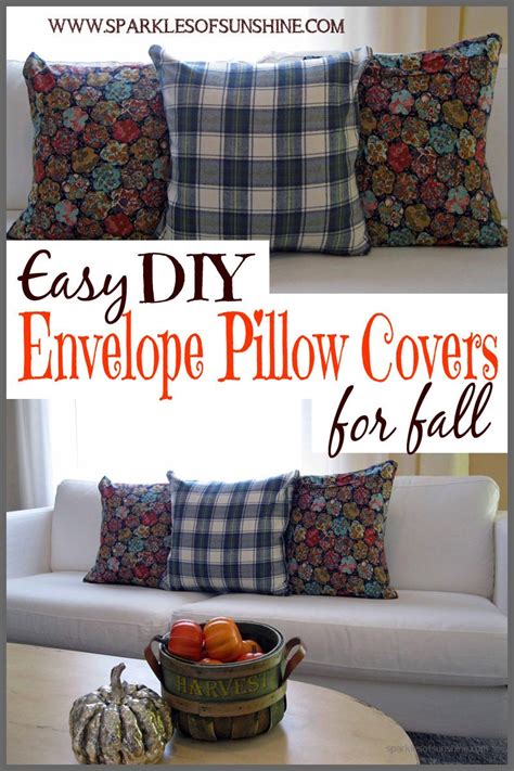 Easy DIY Envelope Pillow Covers for Fall - Sparkles of Sunshine