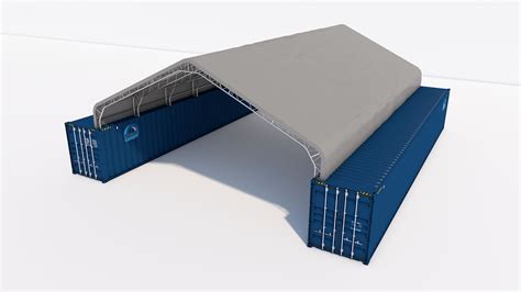 Shipping container roof 40x60x15 (ft) - Double truss - Storage and Canopy