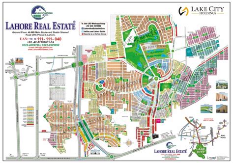 LRE Lake City Lahore Map | PDF