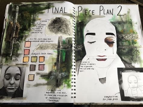 Final piece plan two for exam unit year 12 fine art | Studio art folio ...