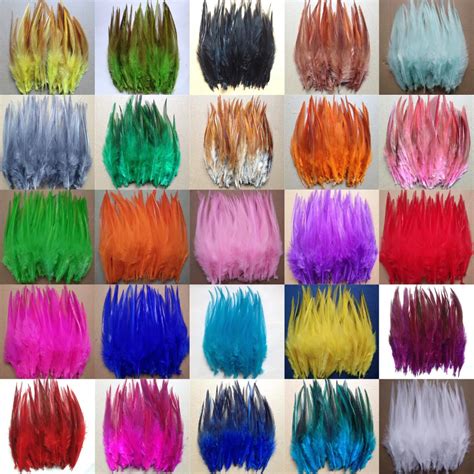 Wholesale 200pcs beautiful Natural rooster tail feathers 10 15cm / 4 6inch Colors optional-in ...