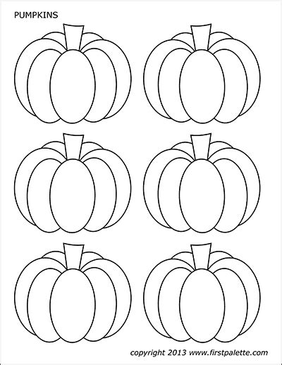 Pumpkins | Free Printable Templates & Coloring Pages | FirstPalette.com