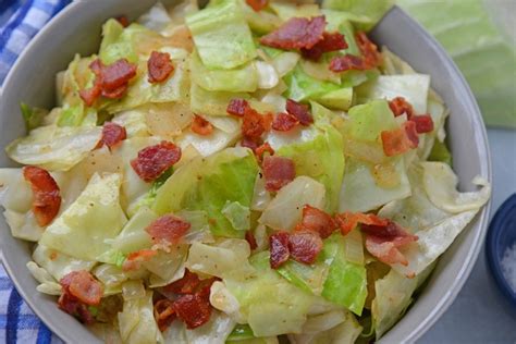 Bacon Fried Cabbage - Southern Style Fried Cabbage with Bacon