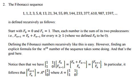 The Fibonacci sequence 1, 1, 2, 3, 5, 8, 13, 21, 34, | Chegg.com