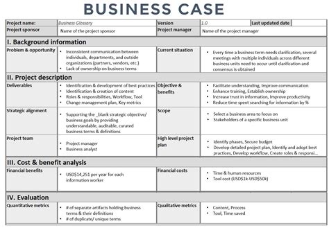 Business Glossary Template