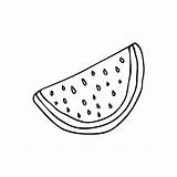 Watermelon Slice Coloring Page sketch template