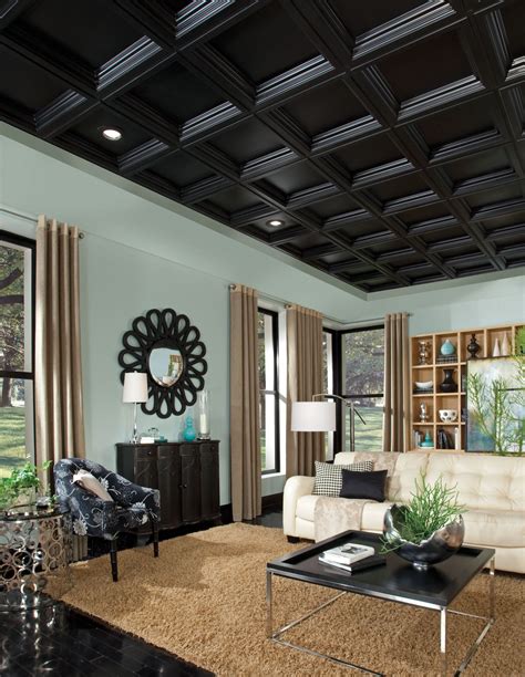 Installing A Coffered Ceiling In Your House | Plafond à caissons, Renovation plafond, Faux plafond