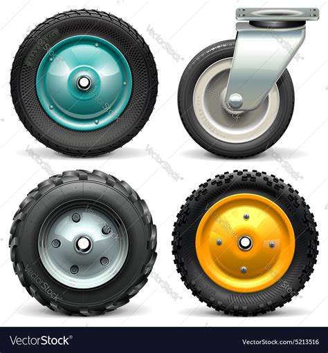 Wheelbarrow wheel Royalty Free Vector Image - VectorStock