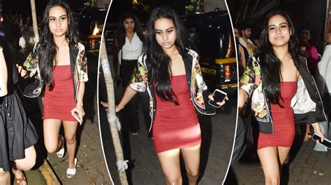 Nysa Devgan looks glamorous in a hot red dress as she parties with ...