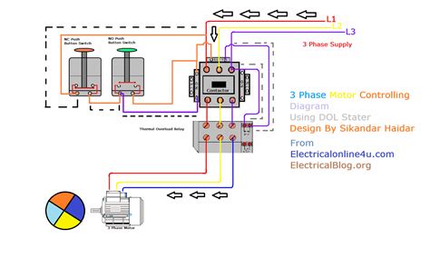 3-phase Motor Control Circuit Diagram