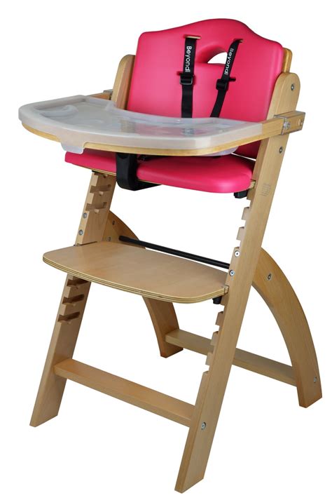 Abiie Beyond Wooden High Chair with Tray, Pink - Walmart.com - Walmart.com