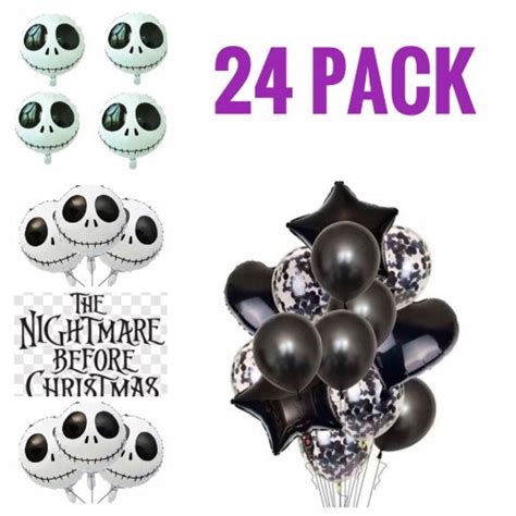 The Nightmare Before Christmas Balloons Birthday Party Balloon Pack - Etsy