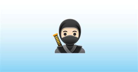 Ninja: açık cilt tonu Emoji 🥷🏻