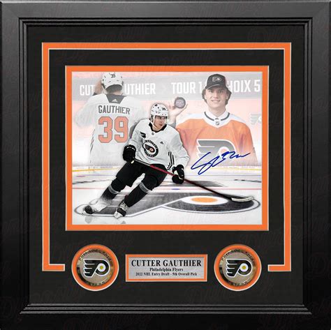 Cutter Gauthier Philadelphia Flyers Autographed 8" x 10" Framed Draft ...