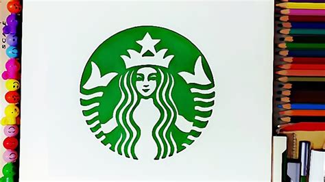 How to Draw the Starbucks Logo | Starbucks Coffee - YouTube