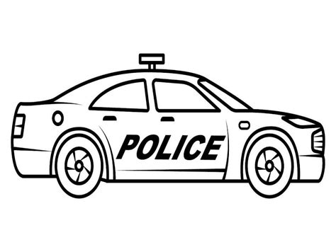 Desenhos de Carro da Polícia 9 para Colorir e Imprimir - ColorirOnline.Com