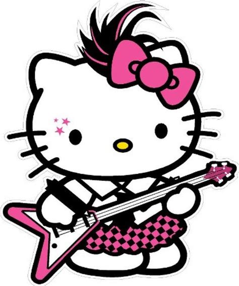 Hello Kitty Rocker Sticker Decal | Hello kitty wallpaper, Hello kitty art, Hello kitty