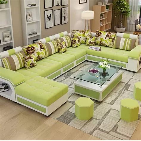 Zikra Dapper Interchangeable U Shape Latest Model Attractive Sectional Sofa Set - Couch 7 Seater ...