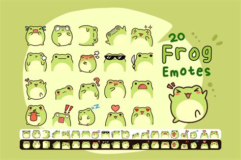 20 Frog Emotes Twitch / Discord lindo prefabricado listo - Etsy España