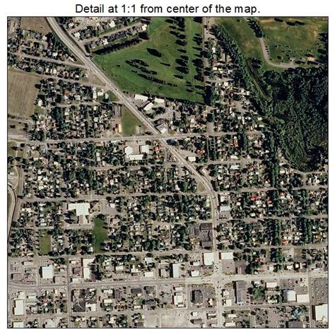 Aerial Photography Map of Kalispell, MT Montana