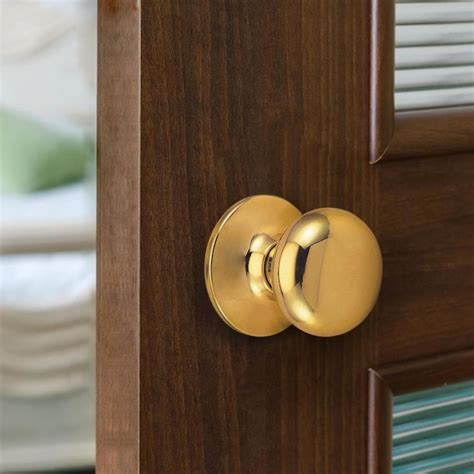 Design House Cambridge Cambridge Polished Brass Passage Door Knob in the Door Knobs department ...