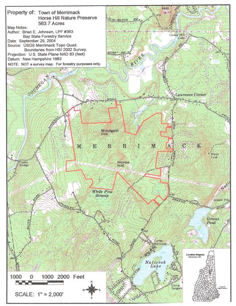 Merrimack Topo Map - Naticook Lake Merrimack NH • mappery