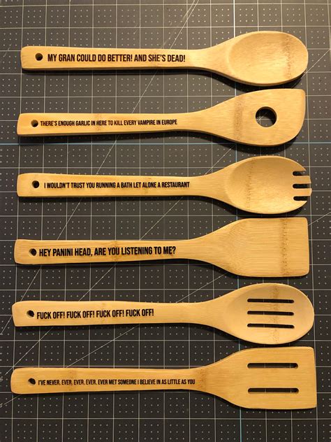 Gordon Ramsay Ramsey Wooden Kitchen Utensils Set of 6 | Etsy