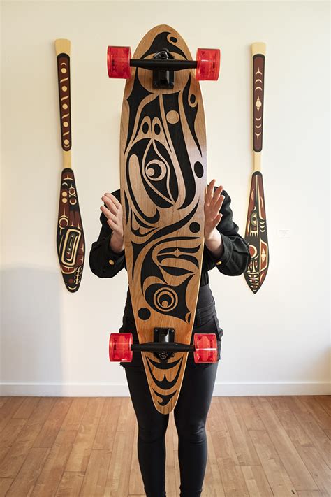 Carved & Painted Longboard - Stonington Gallery