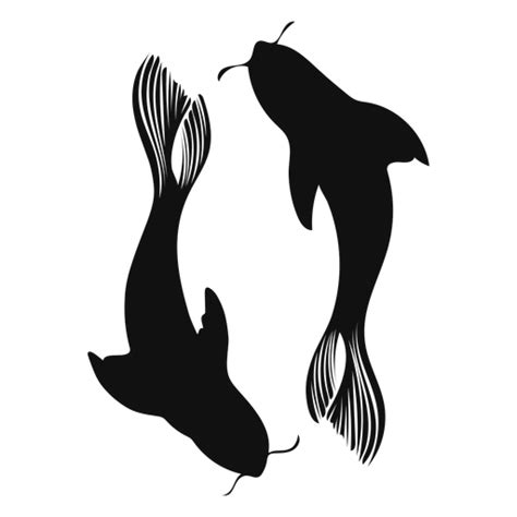 Koi Fish Silhouette Fish PNG & SVG Design For T-Shirts