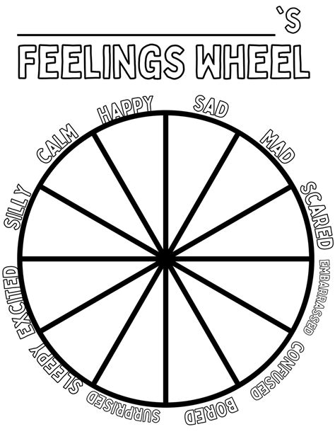 Feelings Wheel Worksheet Coloring Page CBT EMDR Trauma Informed Mental Health Guided Imagery ...