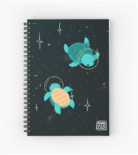 Space Turtles Spiral Notebook by Maike Vierkant | Notebook cover design ...