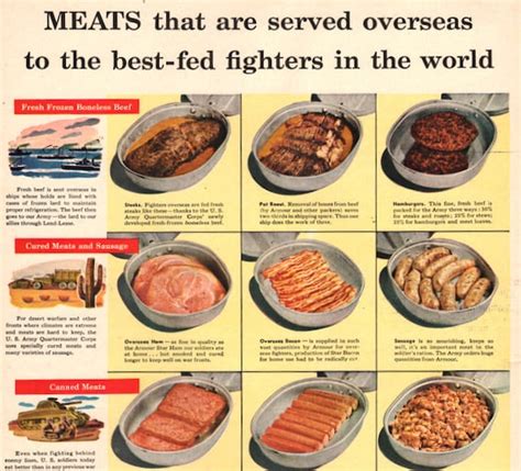 1943 K Ration meat for soldiers serving overseas Armour Meats