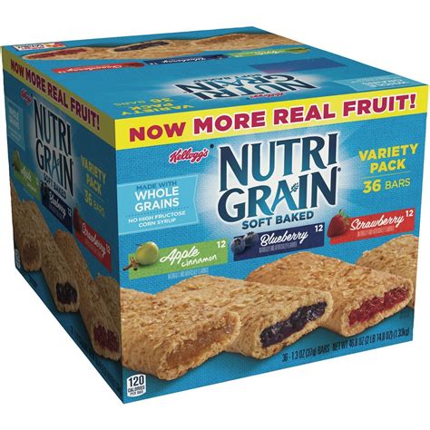 Cereals and Breakfast Foods 62717: Kellogg S Nutri-Grain Bars Variety ...