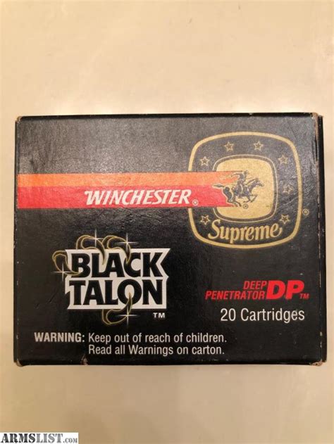 ARMSLIST - For Sale: Black Talon 9mm Ammo - Excellent Condition!!!