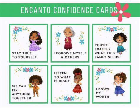 Free Encanto Printable Confidence Cards for Kids - Marcie and the Mouse ...