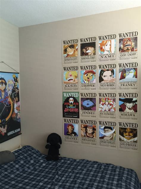 Finally decorated my room with Wanted Posters :) : OnePiece