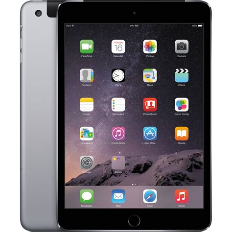 Apple 128GB iPad mini 3 (Wi-Fi + 4G LTE, Space Gray) MH3L2LL/A